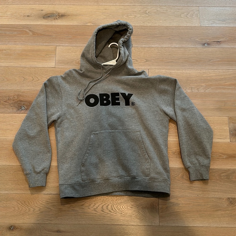 Obey grey hoodie! Men’s large!